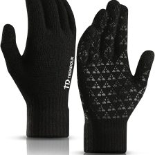 TRENDOUX Winter Gloves for Men Women - Upgraded Touch Screen Cold Weather Thermal Warm Knit Glove for Running Driving Hiking